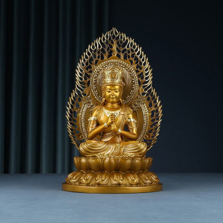 Buddha Stones如来仏像 静寂の銅像 家へのお供え装飾 - 仏像 25×24×42cm - image 0