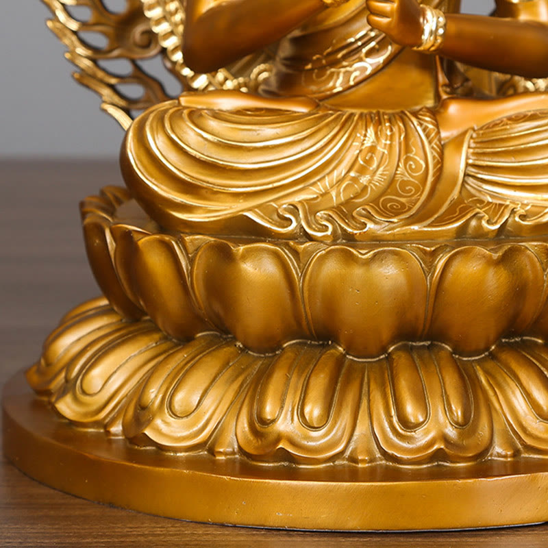 Buddha Stones如来仏像 静寂の銅像 家へのお供え装飾 - image 8