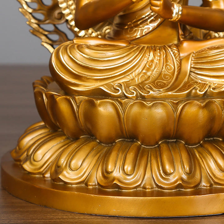 Buddha Stones如来仏像 静寂の銅像 家へのお供え装飾 - image 8