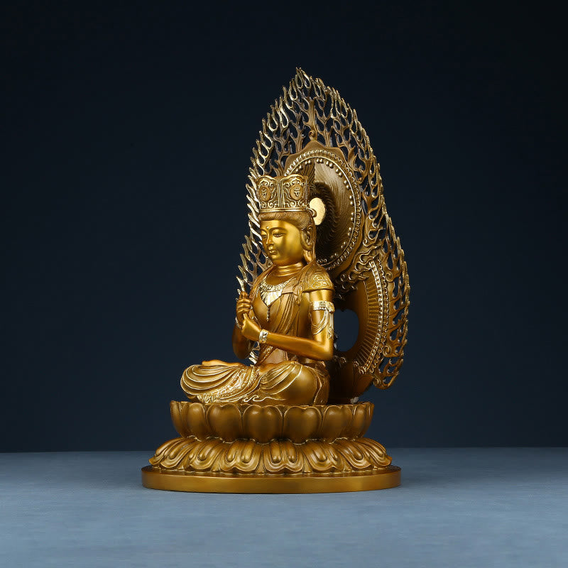Buddha Stones如来仏像 静寂の銅像 家へのお供え装飾