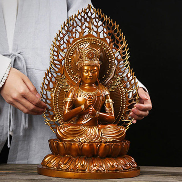 Buddha Stones如来仏像 静寂の銅像 家へのお供え装飾