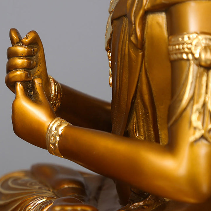 Buddha Stones如来仏像 静寂の銅像 家へのお供え装飾 - image 7