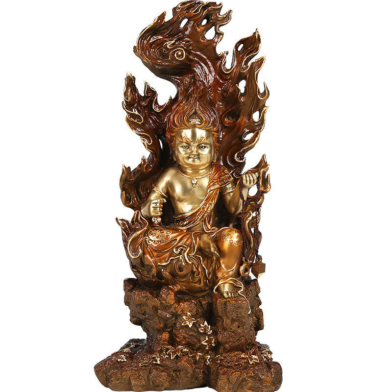 Buddha Stones不動明王 仏像 静寂の銅像 家へのお供え装飾 - image 15