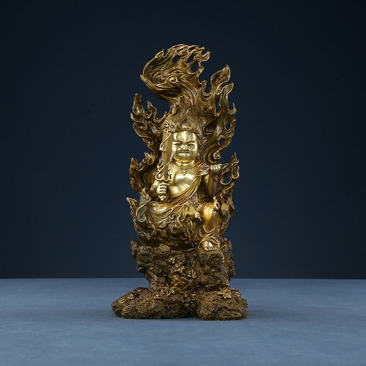 Buddha Stones不動明王 仏像 静寂の銅像 家へのお供え装飾