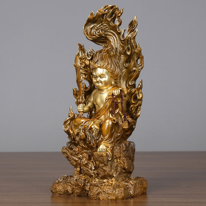 Buddha Stones不動明王 仏像 静寂の銅像 家へのお供え装飾 - image 4