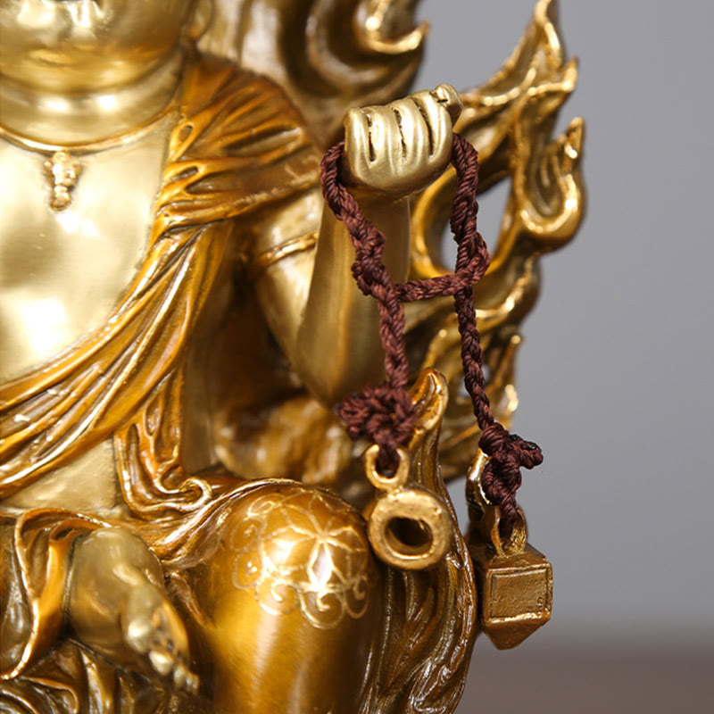 Buddha Stones不動明王 仏像 静寂の銅像 家へのお供え装飾