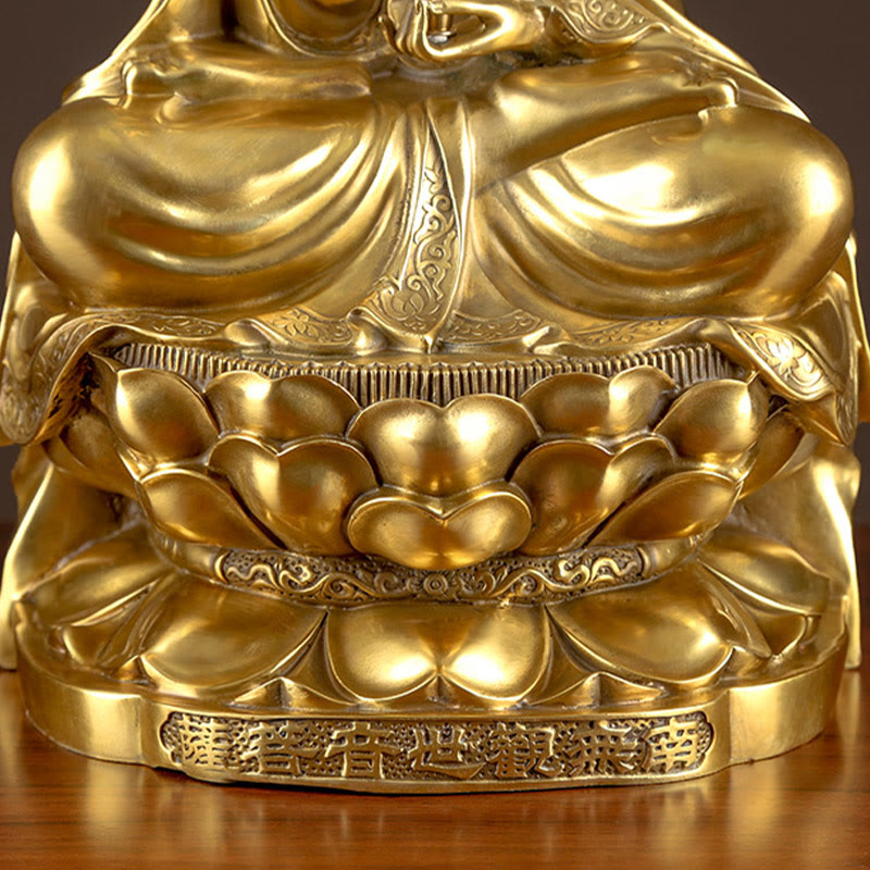 Buddha Stones観音菩薩 富の真鍮銅像 家庭用デスク装飾 - image 10