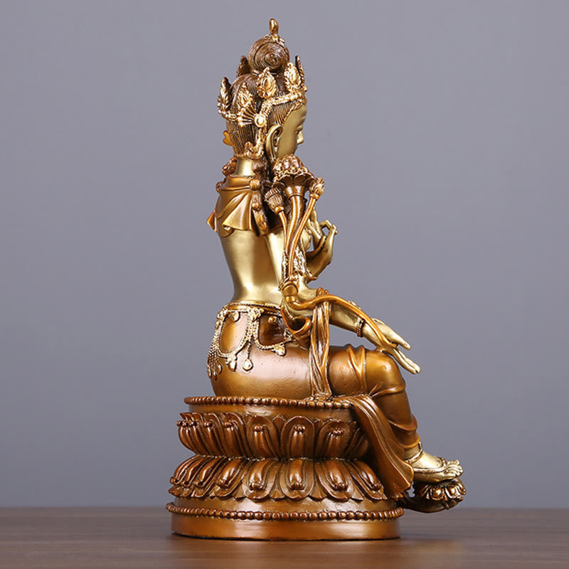 Buddha Stones菩薩緑多羅像守護真鍮銅像家供養装飾