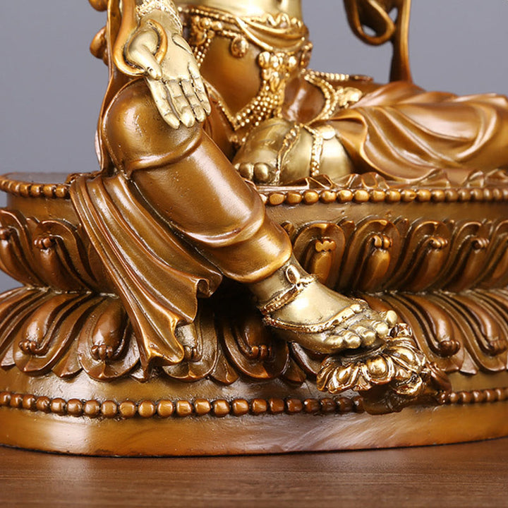 Buddha Stones菩薩緑多羅像守護真鍮銅像家供養装飾 - image 8