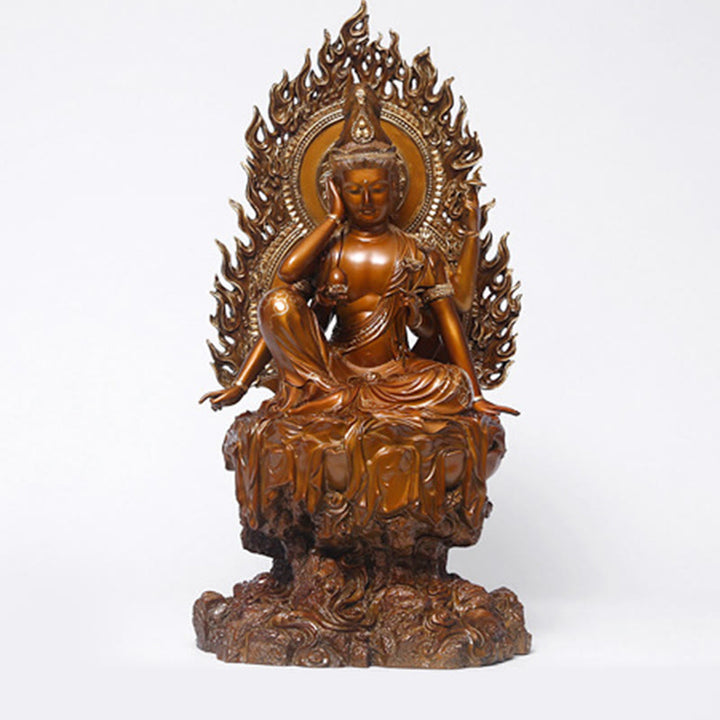 観音菩薩 成功のBuddha Stones真鍮銅像 家庭用 デスク 祭壇 装飾 - image 11