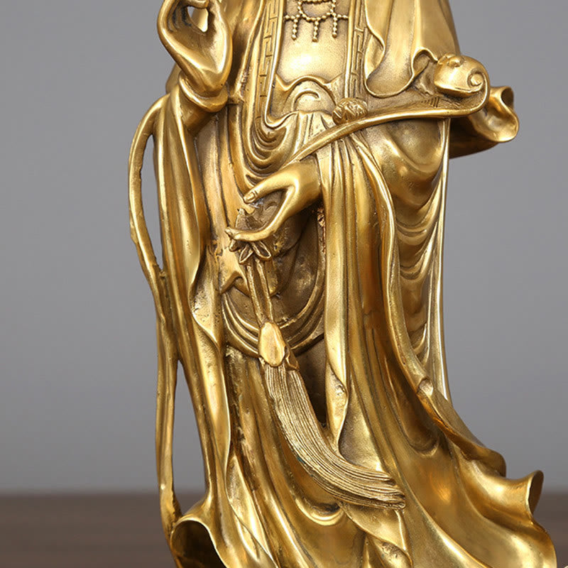 Buddha Stones黄金立像 観音菩薩 富 真鍮 銅像 自宅 机 装飾 - image 8