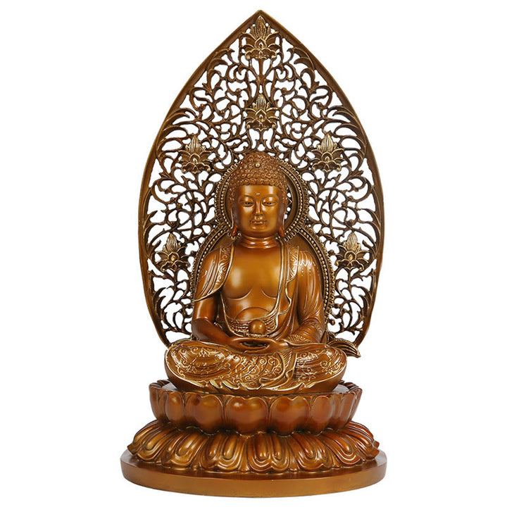 Buddha Stones釈迦牟尼 阿弥陀仏 薬師如来 置物 静寂の銅像 家へのお供え装飾