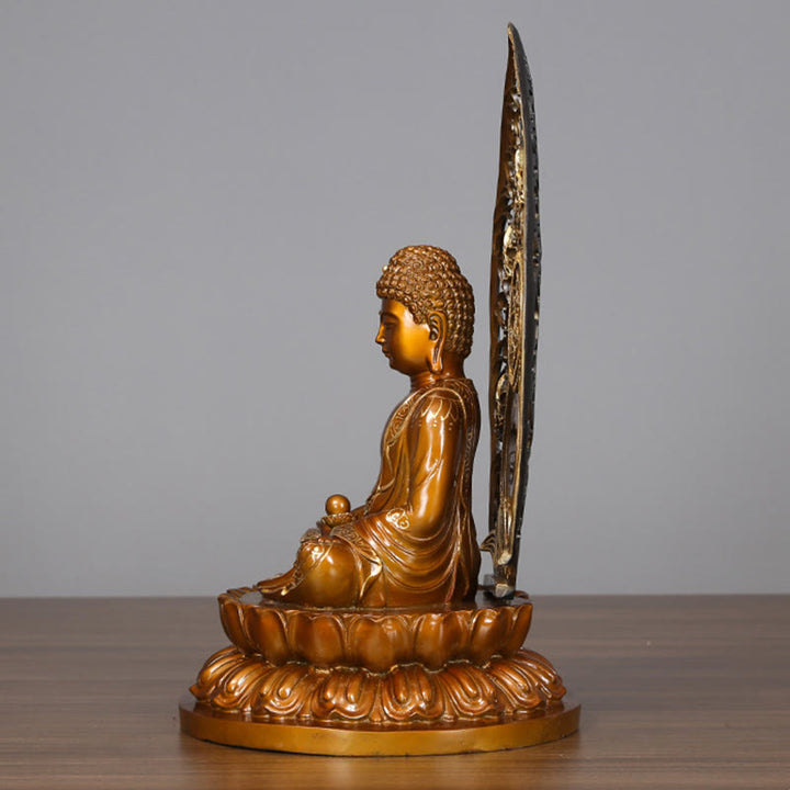 Buddha Stones釈迦牟尼 阿弥陀仏 薬師如来 置物 静寂の銅像 家へのお供え装飾