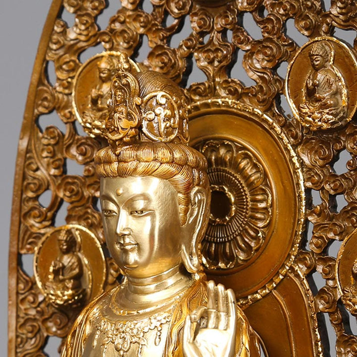 Buddha Stones菩薩 オーラ ハーモニー 真鍮 銅像 自宅 デスク 装飾
