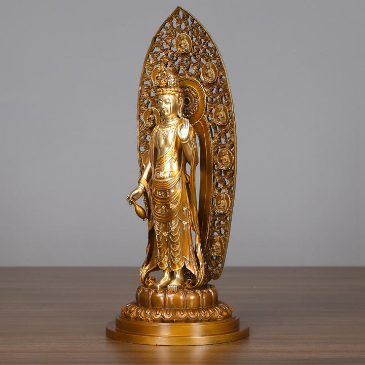 Buddha Stones菩薩 オーラ ハーモニー 真鍮 銅像 自宅 デスク 装飾