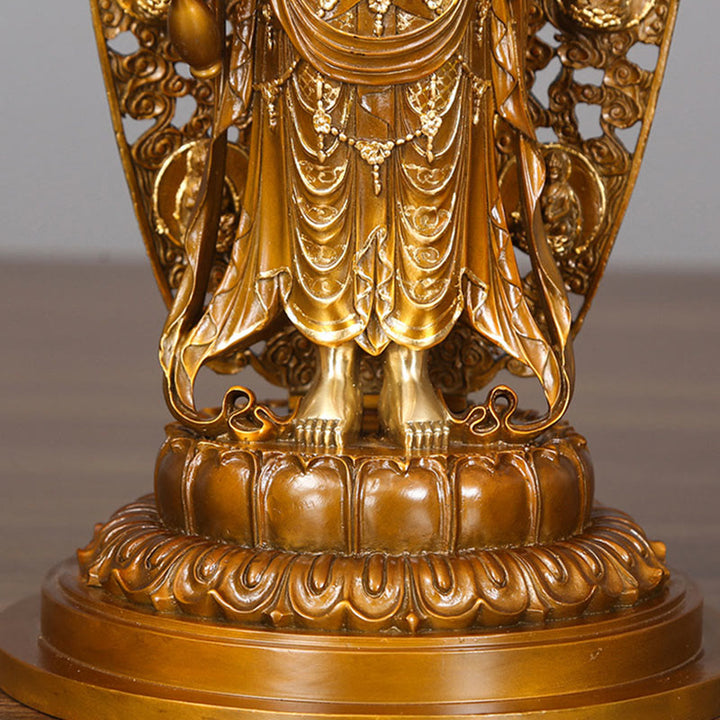 Buddha Stones菩薩 オーラ ハーモニー 真鍮 銅像 自宅 デスク 装飾