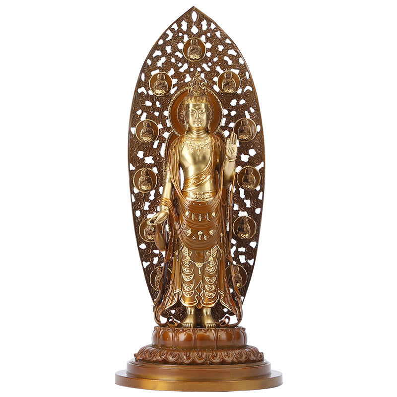 Buddha Stones菩薩 オーラ ハーモニー 真鍮 銅像 自宅 デスク 装飾 - image 10