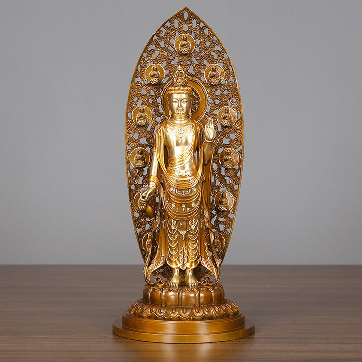 Buddha Stones菩薩 オーラ ハーモニー 真鍮 銅像 自宅 デスク 装飾