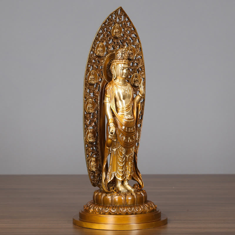 Buddha Stones菩薩 オーラ ハーモニー 真鍮 銅像 自宅 デスク 装飾