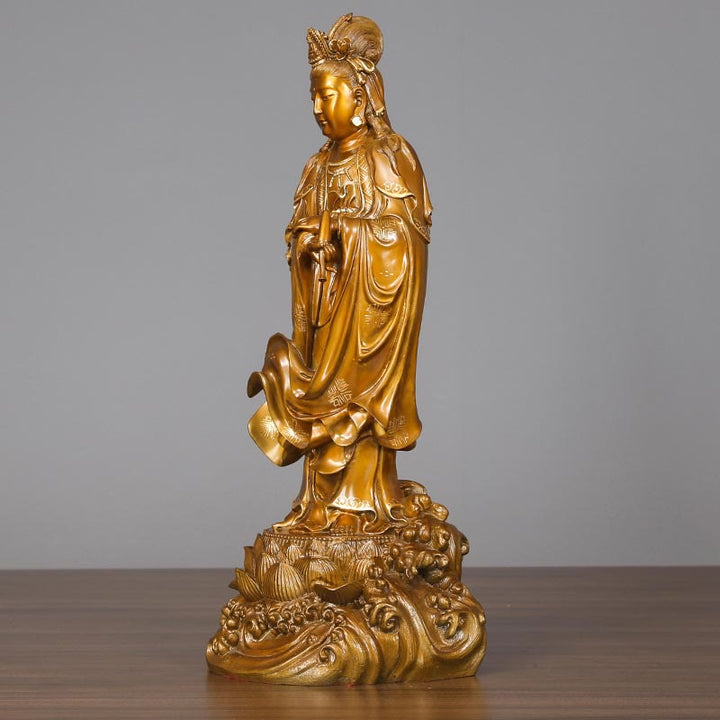 Buddha Stones（観音菩薩像）真鍮製 ハーモニー銅像 室内装飾