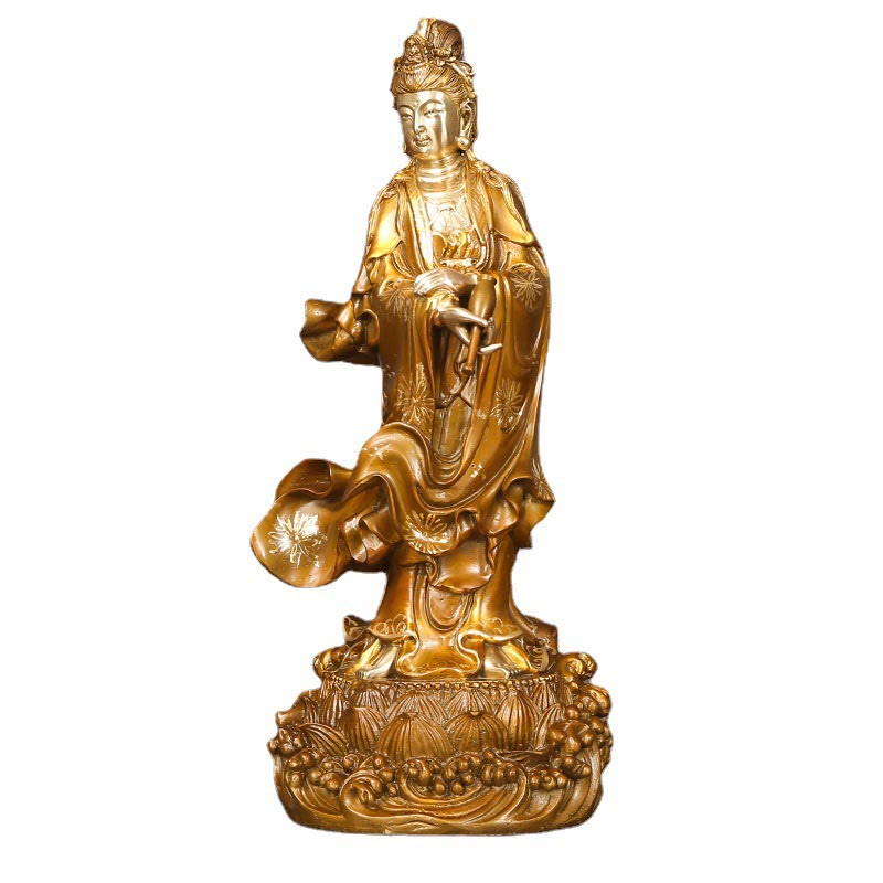 Buddha Stones（観音菩薩像）真鍮製 ハーモニー銅像 室内装飾 - image 16