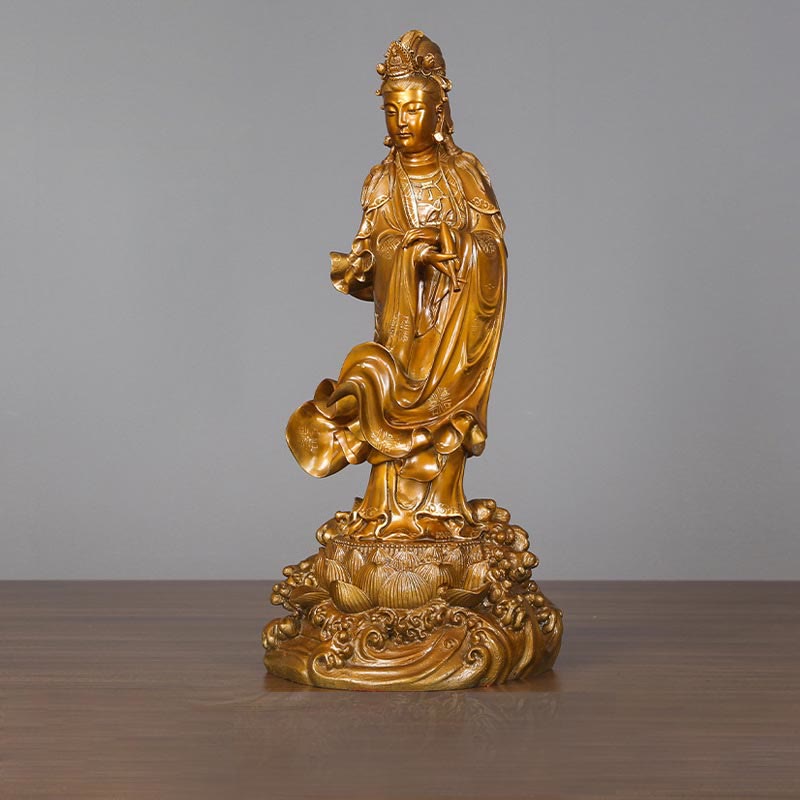 Buddha Stones（観音菩薩像）真鍮製 ハーモニー銅像 室内装飾
