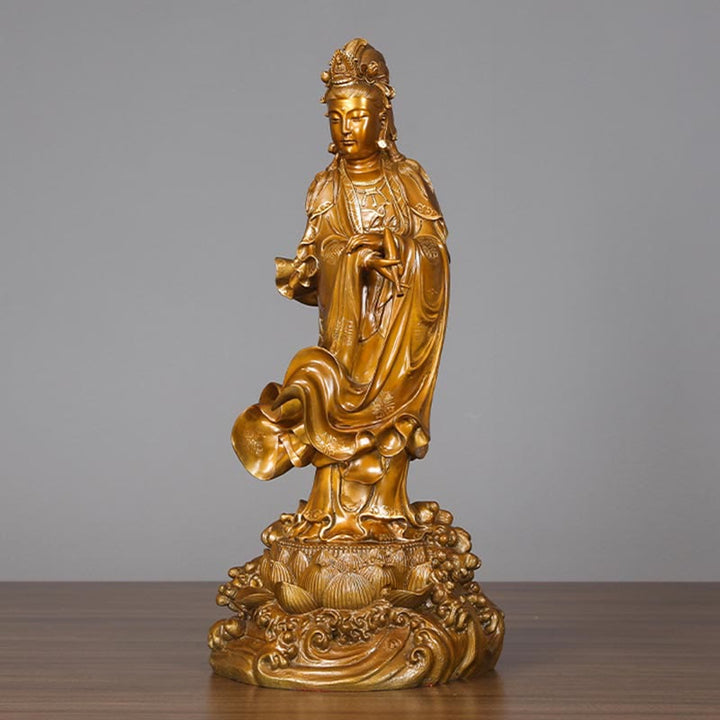 Buddha Stones（観音菩薩像）真鍮製 ハーモニー銅像 室内装飾 - image 9