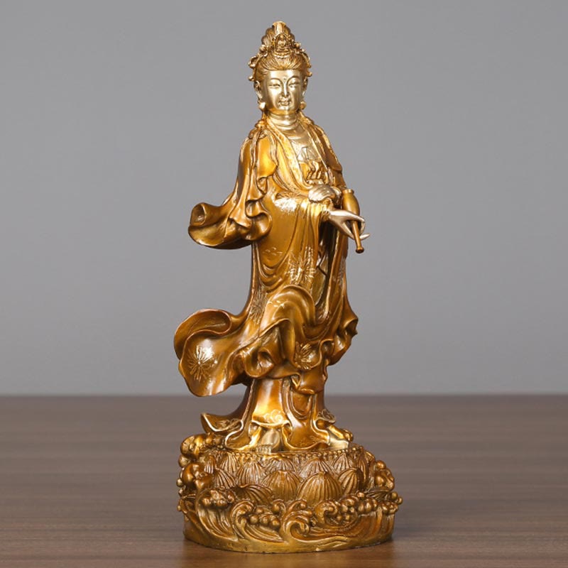 Buddha Stones（観音菩薩像）真鍮製 ハーモニー銅像 室内装飾 - image 12