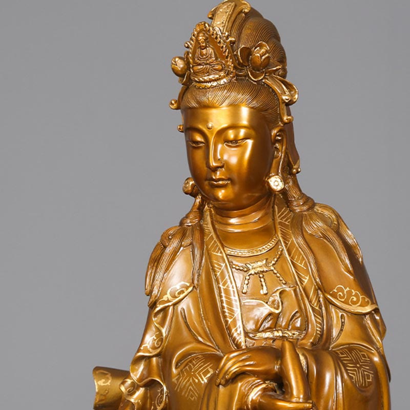 Buddha Stones（観音菩薩像）真鍮製 ハーモニー銅像 室内装飾