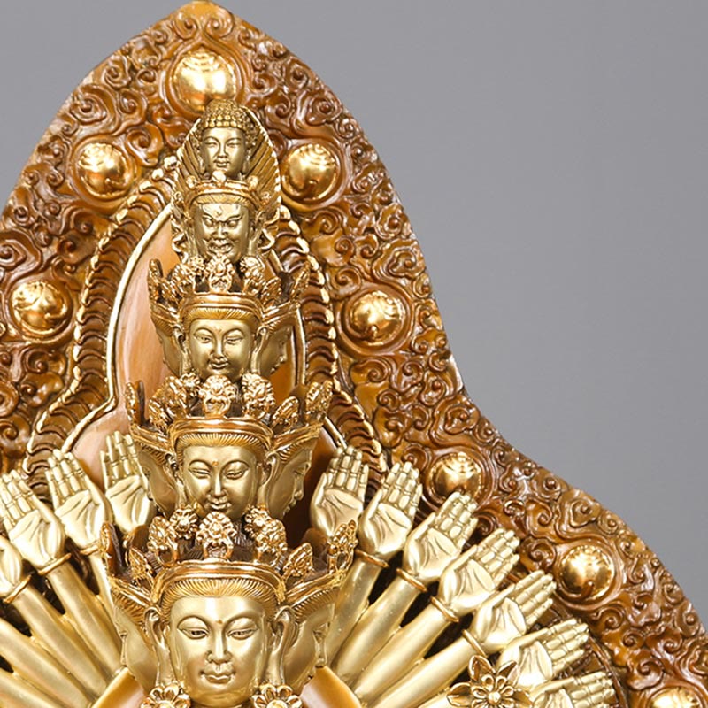 Buddha Stones手作り 千手観音 観音菩薩 富貴 真鍮 銅像 装飾 - image 6