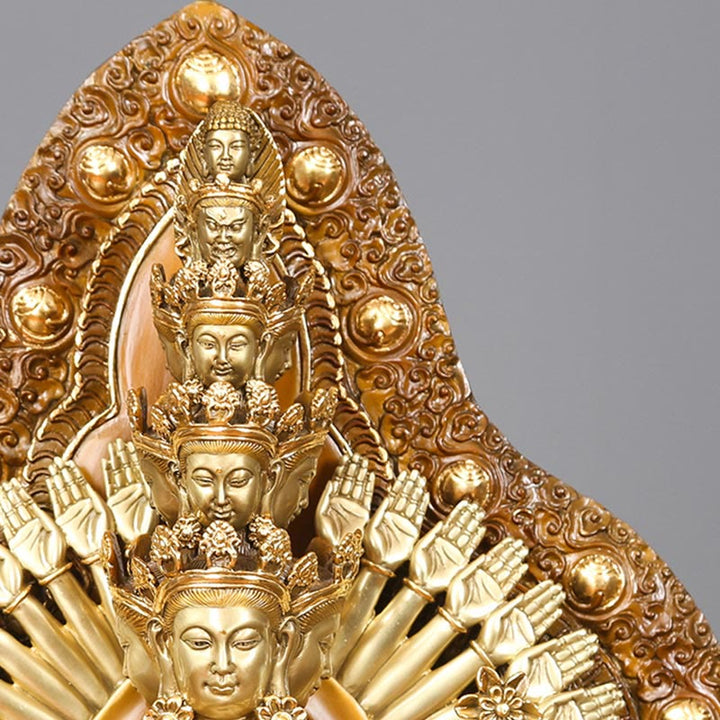 Buddha Stones手作り 千手観音 観音菩薩 富貴 真鍮 銅像 装飾 - image 6