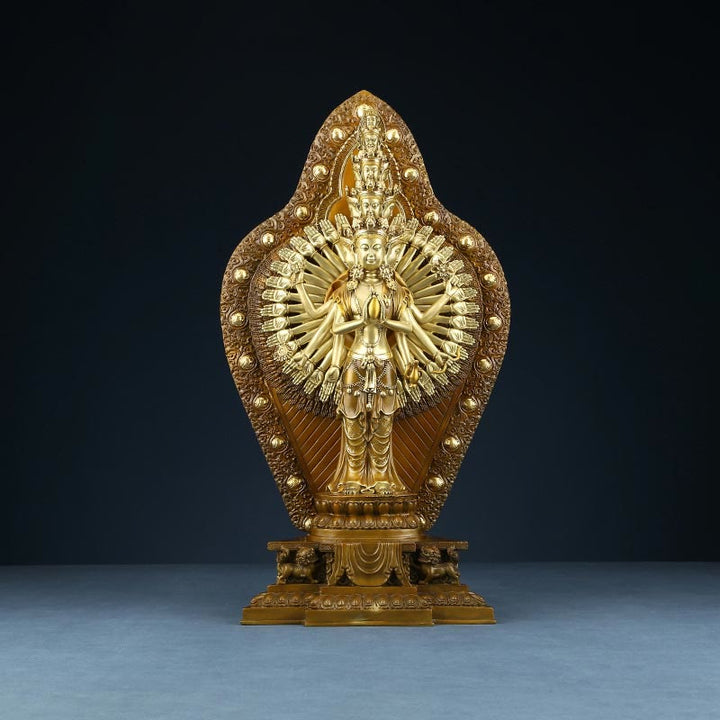 Buddha Stones手作り 千手観音 観音菩薩 富貴 真鍮 銅像 装飾 - image 11