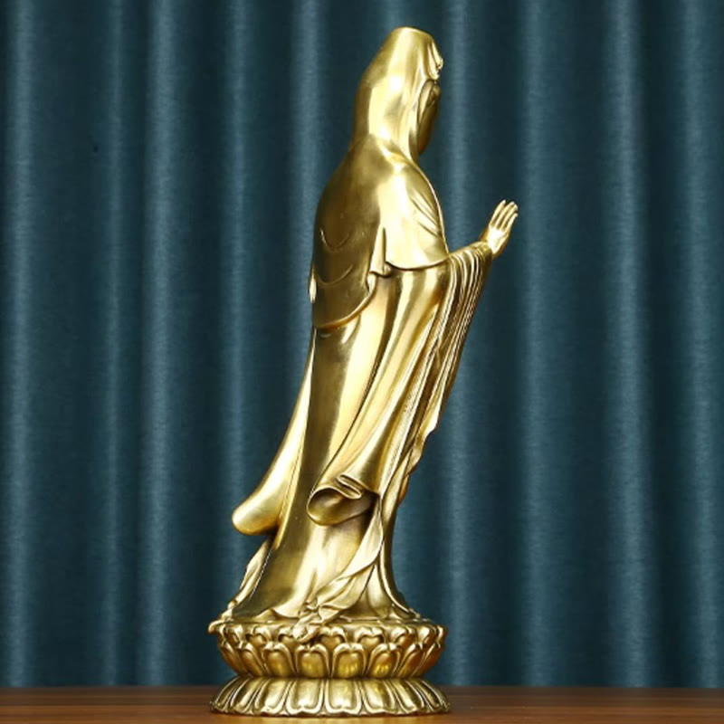 Buddha Stones観音菩薩 法輪宝珠 真鍮銅像 装飾品 - image 17