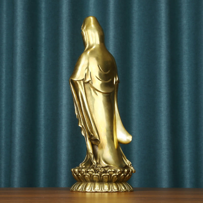 Buddha Stones観音菩薩 法輪宝珠 真鍮銅像 装飾品 - image 18