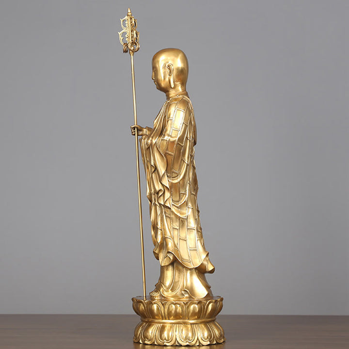 Buddha Stones地蔵菩薩像 慈悲の銅像 家へのお供え装飾 - image 14