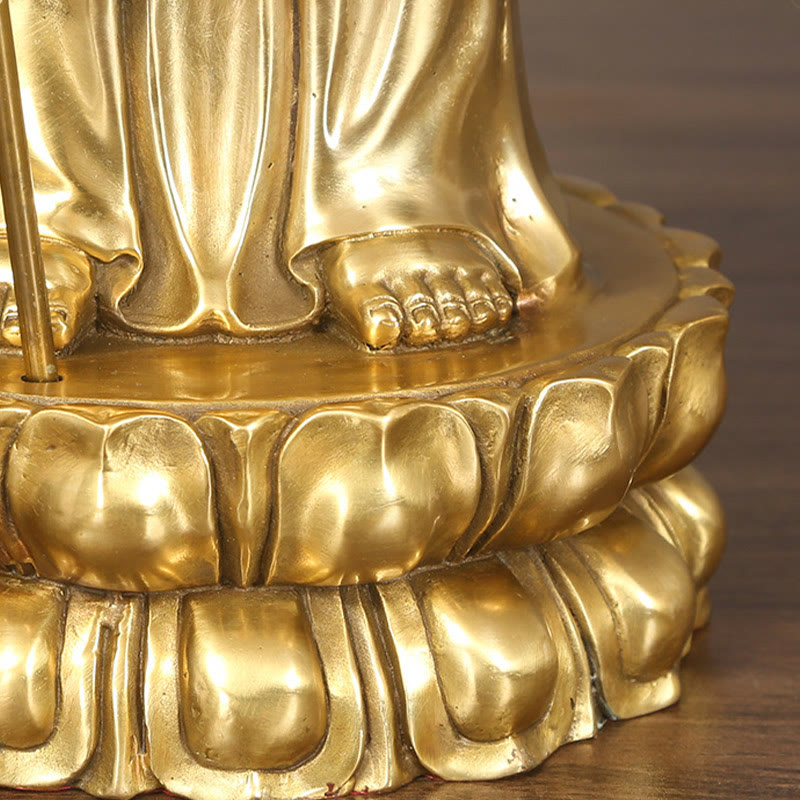 Buddha Stones地蔵菩薩像 慈悲の銅像 家へのお供え装飾