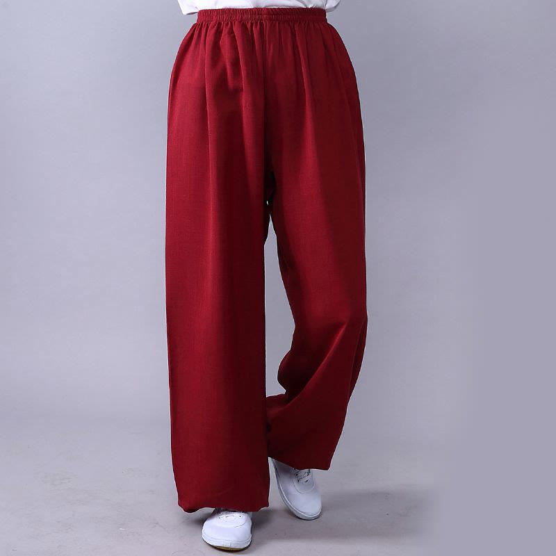 ユニセックスパンツ 太極拳 気功練習用 コットンリネン 伸縮性ウエスト リラックス Buddha Stones - クリムゾン - 3XL- 米国/UK/AU/ EUの2XLに適合 - image 19