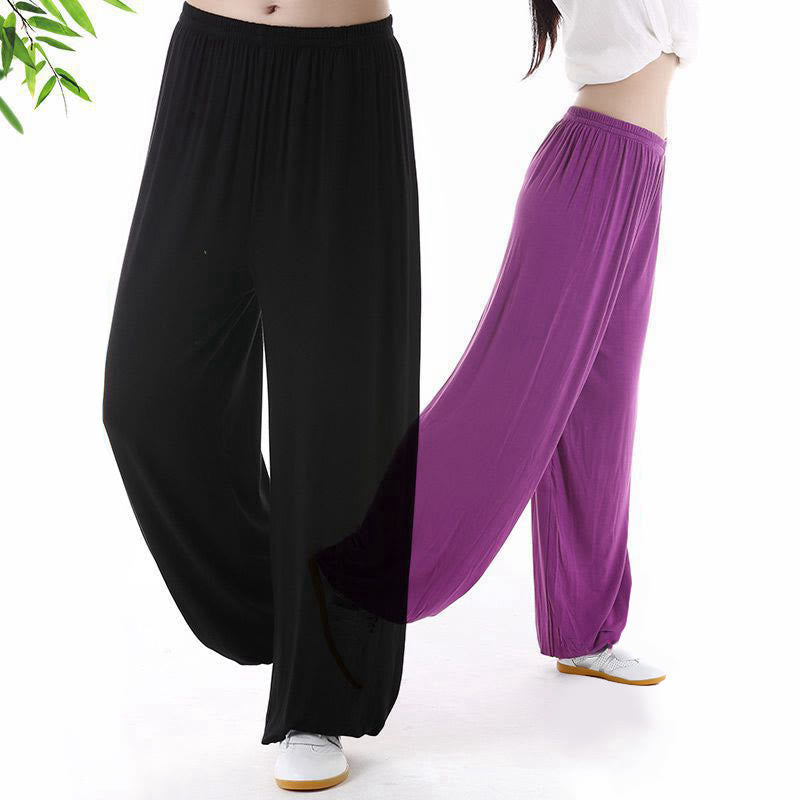 Buddha Stones夏用 伸縮性ウエスト 太極拳 気功練習用 モダール ユニセックスパンツ - image 0
