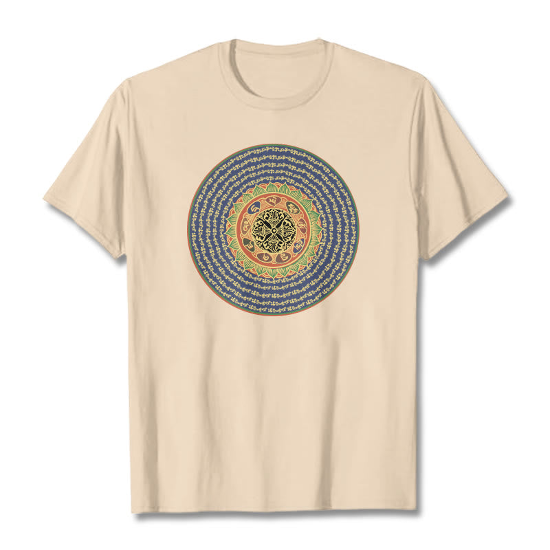 Buddha Stones 108オーム・マニ・パドメ・フムマントラ サンスクリット T シャツ - ビスク - 2XL - image 14