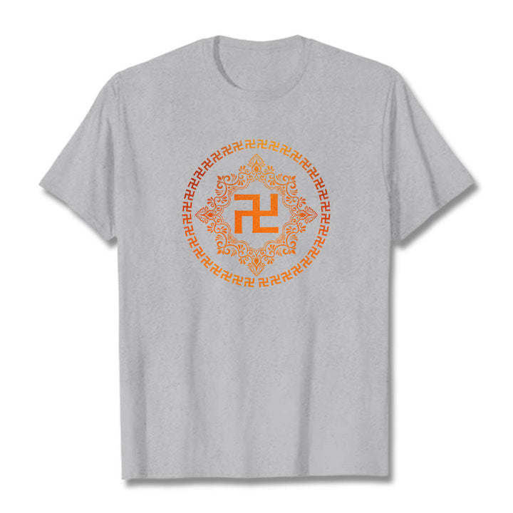 Buddha StonesスワスティカTシャツ - ライトグレー - 2XL - image 20