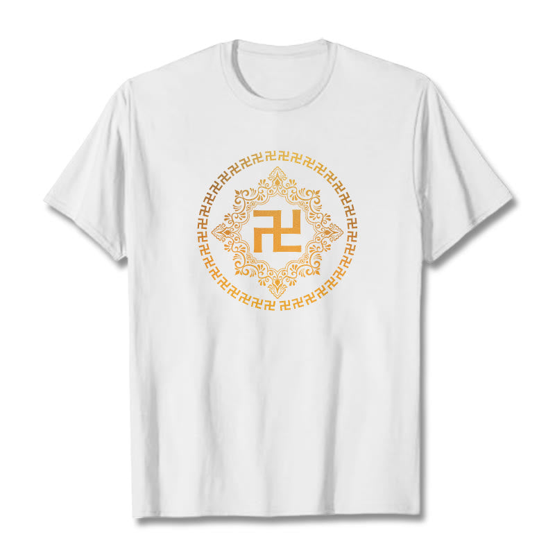 Buddha StonesスワスティカTシャツ - 白 - 2XL - image 0