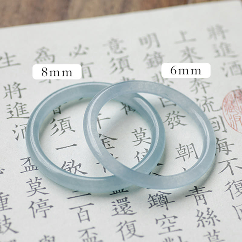 Buddha Stonesナチュラルアクアマリン セレニティ バングルブレスレット - image 15