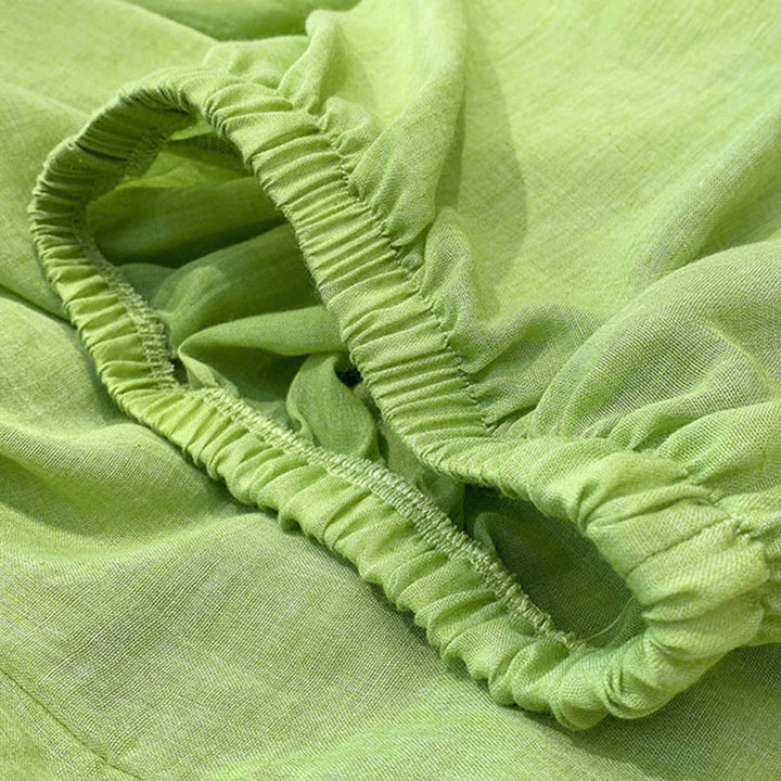 Buddha Stonesサマー 無地 リネン ドローストリング パンツ ポケット付き - image 24