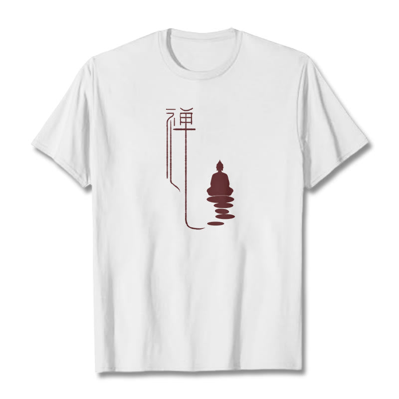 Buddha Stones禅仏Tシャツ - 白 - 2XL - image 8