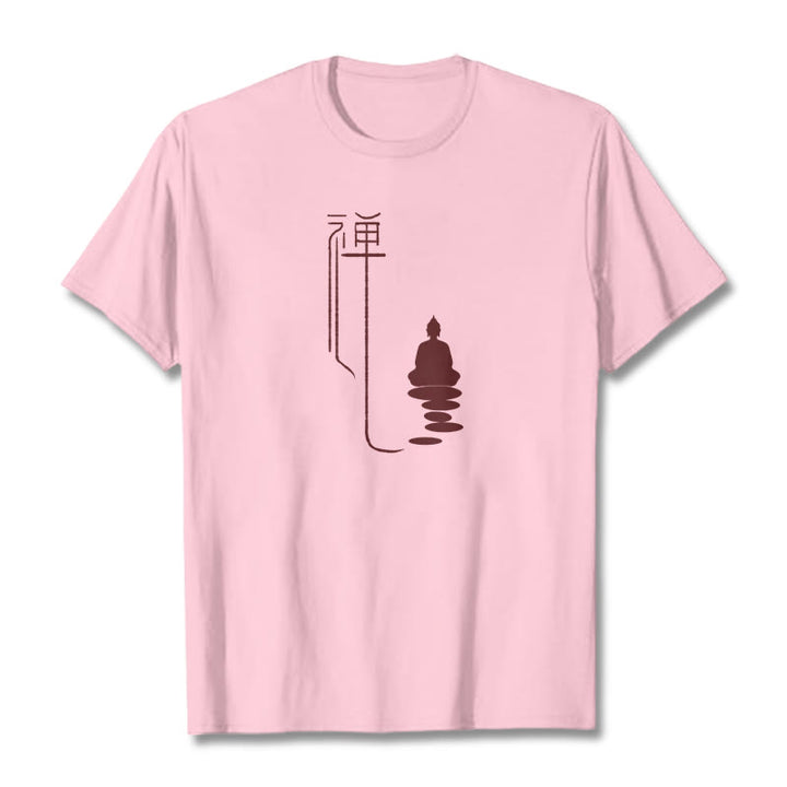 Buddha Stones禅仏Tシャツ - ライトピンク - 2XL - image 11