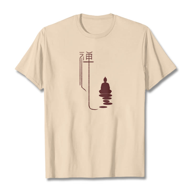Buddha Stones禅仏Tシャツ - ビスク - 2XL - image 0