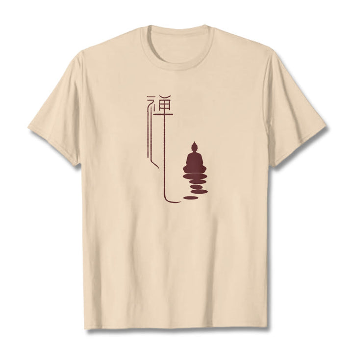 Buddha Stones禅仏Tシャツ - ビスク - 2XL - image 0