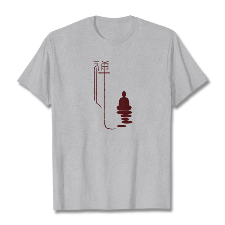 Buddha Stones禅仏Tシャツ - ライトグレー - 2XL - image 19
