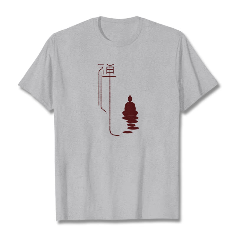 Buddha Stones禅仏Tシャツ - ライトグレー - 2XL - image 18