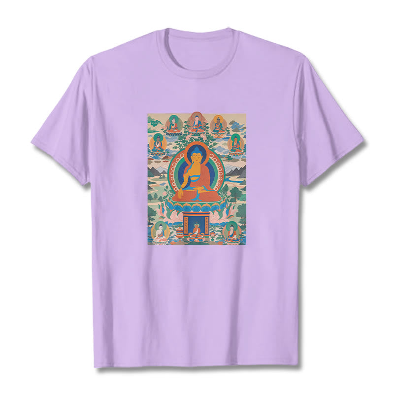 Buddha Stones薬師如来経典をアートに昇華させたTシャツ - 梅 - 2XL - image 17